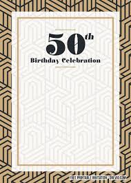 free printable 50th birthday invitation