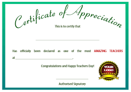 11 Printable Certificates Of Appreciation For Teachers