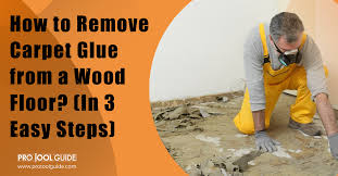remove carpet glue from a wood floor