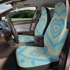 Blue Heart Car Seat Covers Danish