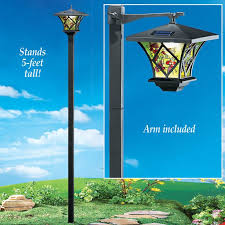 Solar Tall Lamp Post Garden Yard Lawn