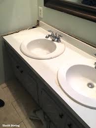 how to remove an old bathroom vanity