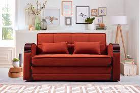 Elegance Orange Microfiber Sleeper Sofa