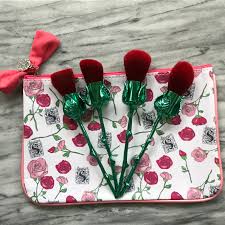 storybook cosmetics rose makeup brushes