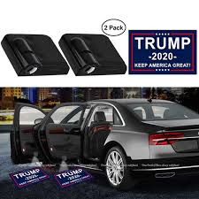 2pcs Donald Trump 2020 Keep America Great Logo Car Door Lights Logo Projector For All Car Models Universal Wireless Door Led Projector Lights