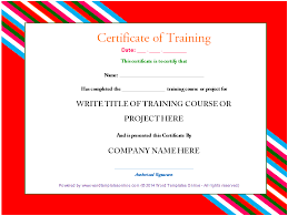 Professional Training Certificate Template From Word