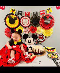 Mickey Mouse 1st Birthday Outfit Cake Smash Party Invitation Etsy  gambar png
