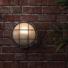 Copper Round Bulkhead Wall Light
