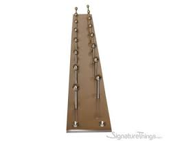 2 Brass Double Row Tie Rack Coat