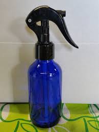 120ml Blue Glass Bottle With Black