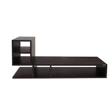 brown decor wooden led tv stand with