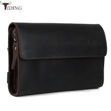 Us 79 99 Tiding Luxury Italian Leather Mens Clutch Wallet Bag Vintage Soft Zipper Long Organizer Wallets Designer Purse Dark Brown 4062 In Wallets