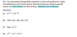 Exponential And Logarithmic Properties