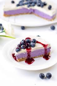 vegan blueberry cheesecake raw and