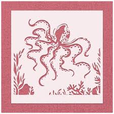 Octopus Stencil Octopus Wall Art