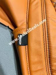 Custom Orange Leather Seat Covers W