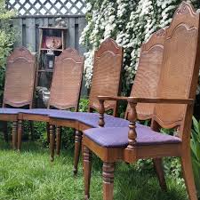 New seats made from plywood wrapped with foam then fabric give a dining room set a fresh look. Find More 4 Vintage Antique Cane Back Chairs Accent Chairs Dining Chairs For Sale At Up To 90 Off