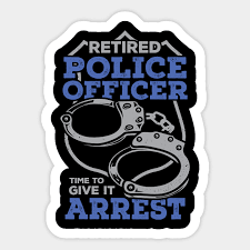 retired police officer sticker