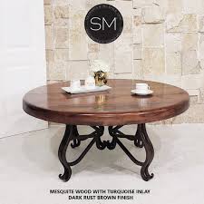 Custom Tables Solid Mesquite Wood Round