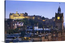 Uk Scotland Edinburgh Panoramic View