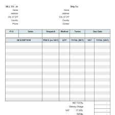 Sample Of Invoices For Services Blank Invoice Template Invoice