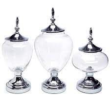 Glass Candy Jars With Silver Lids 3