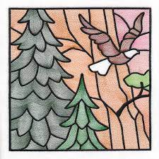 Woodland Escape Stained Glass Scene