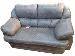 brown two seater reclining leather sofa