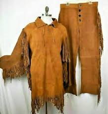 I liked it but, because my hides hadn't been. Native American Western Wear Buckskin Suede Leather Fringe Shirt Pant Ebay