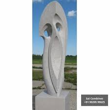 Grey Modern Art Garden Marble Sculpture