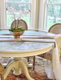 Faux Marble Chalk Painted Table Top