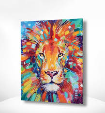 Painting By Numbers Lions Portrait
