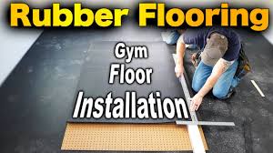 how to install gym rubber flooring