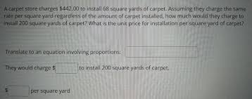 carpet charges 442 00 to install