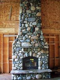 River Stone Fireplace Image Detail