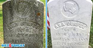 how to clean a headstone with wet