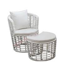 Outdoor Chair And Table White Incl