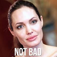 Not bad - Angelina Jolie - Memes Comix Funny Pix via Relatably.com