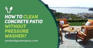 how to clean concrete patio without