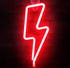 lightning bolt custom neon sign bedroom