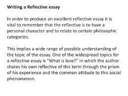 reflective essay ppt writing a reflective essay