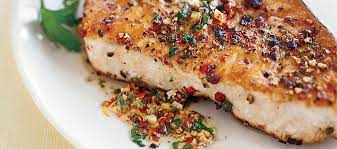 pan roasted swordfish steaks with mixed
