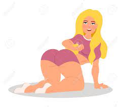 Sexy Young Woman Standing In Doggy-style Pose.Vector Illustration On White  Background In Cartoon Style Royalty Free SVG, Cliparts, Vectors, and Stock  Illustration. Image 125590657.