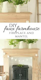 diy faux fireplace and mantel