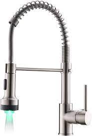 Our guide to everything about the kitchen sink—they're not just stainless any more. Modern Kitchen Sink Mixer Tap With Extendable Sprayer Stainless Steel Single Lever Kitchen Tap With Led Light Brushed Nickel Amazon De Baumarkt