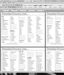 Ultimate Grocery List Template