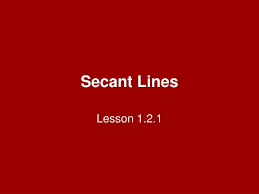 Ppt Secant Lines Powerpoint