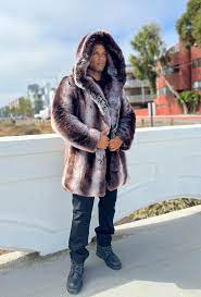 Short Faux Fur Chinchilla Winter Coat