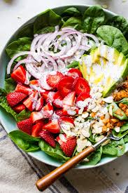 This dish was created to be a breakfast, and this is certainly a fine start to the day! Strawberry Spinach Salad The Ulitmate The Simple Veganista