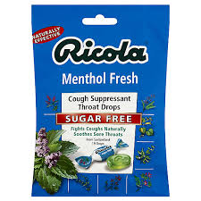 ricola menthol fresh sugar free cough